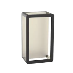 Aplique de exterior LED E336, color grafito, aluminio, PC, 3.000 K