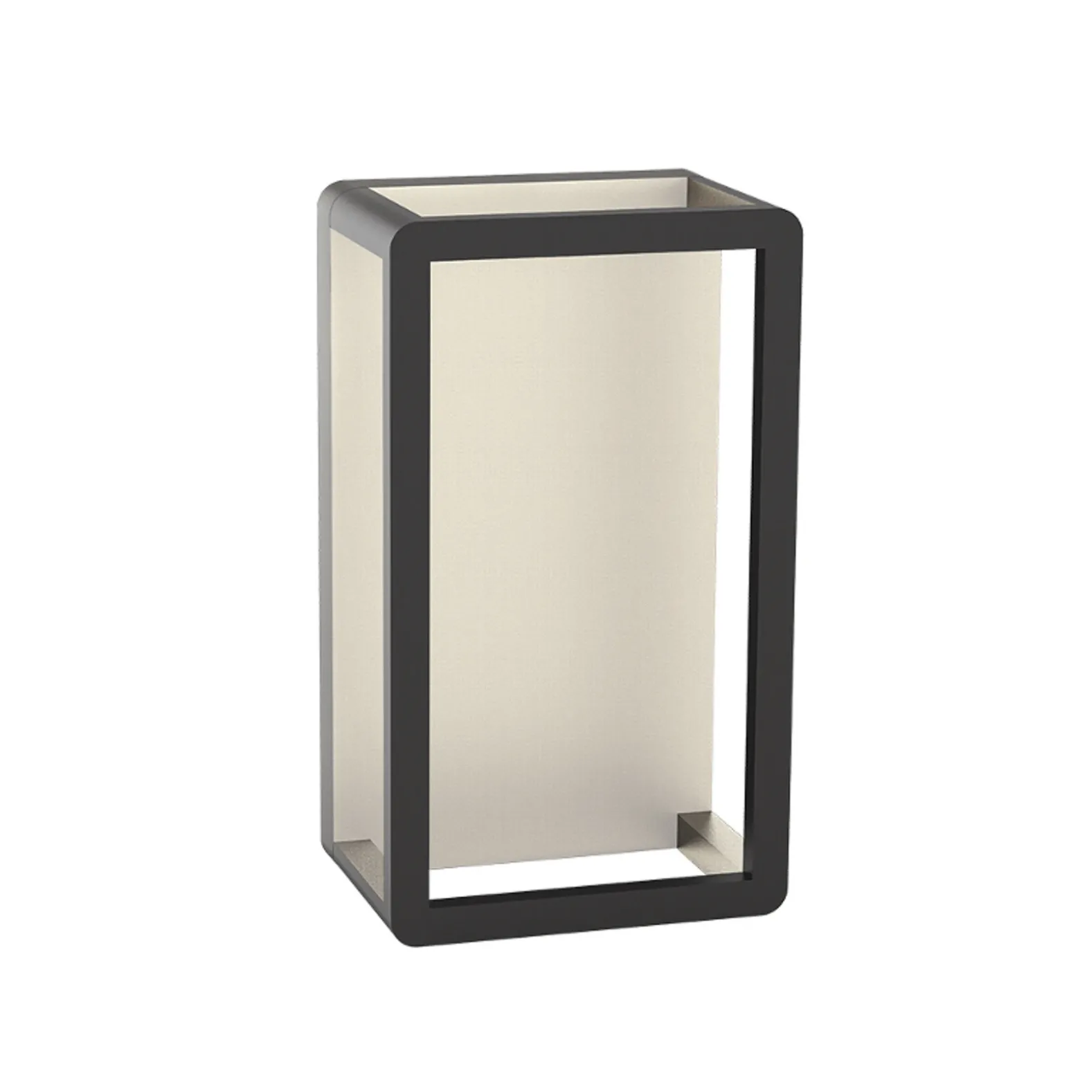 Aplique de exterior LED E336, color grafito, aluminio, PC, 3.000 K