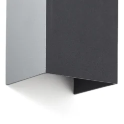Aplique de exterior LED Hilly, altura 13,6 cm, gris oscuro, metal