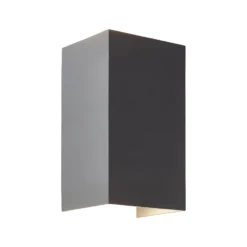 Aplique de exterior LED Hilly, altura 13,6 cm, gris oscuro, metal