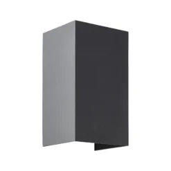 Aplique de exterior LED Hilly, altura 13,6 cm, gris oscuro, metal