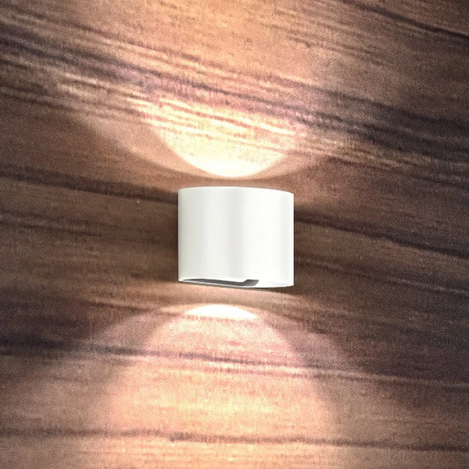 Aplique de exterior LED Matteo, blanco, ancho 14 cm, 2 luces.
