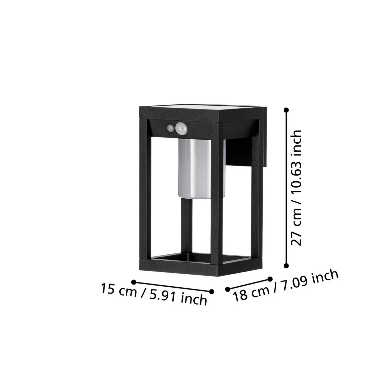 Aplique de exterior LED solar Martano con sensor