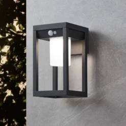 Aplique de exterior LED solar Martano con sensor