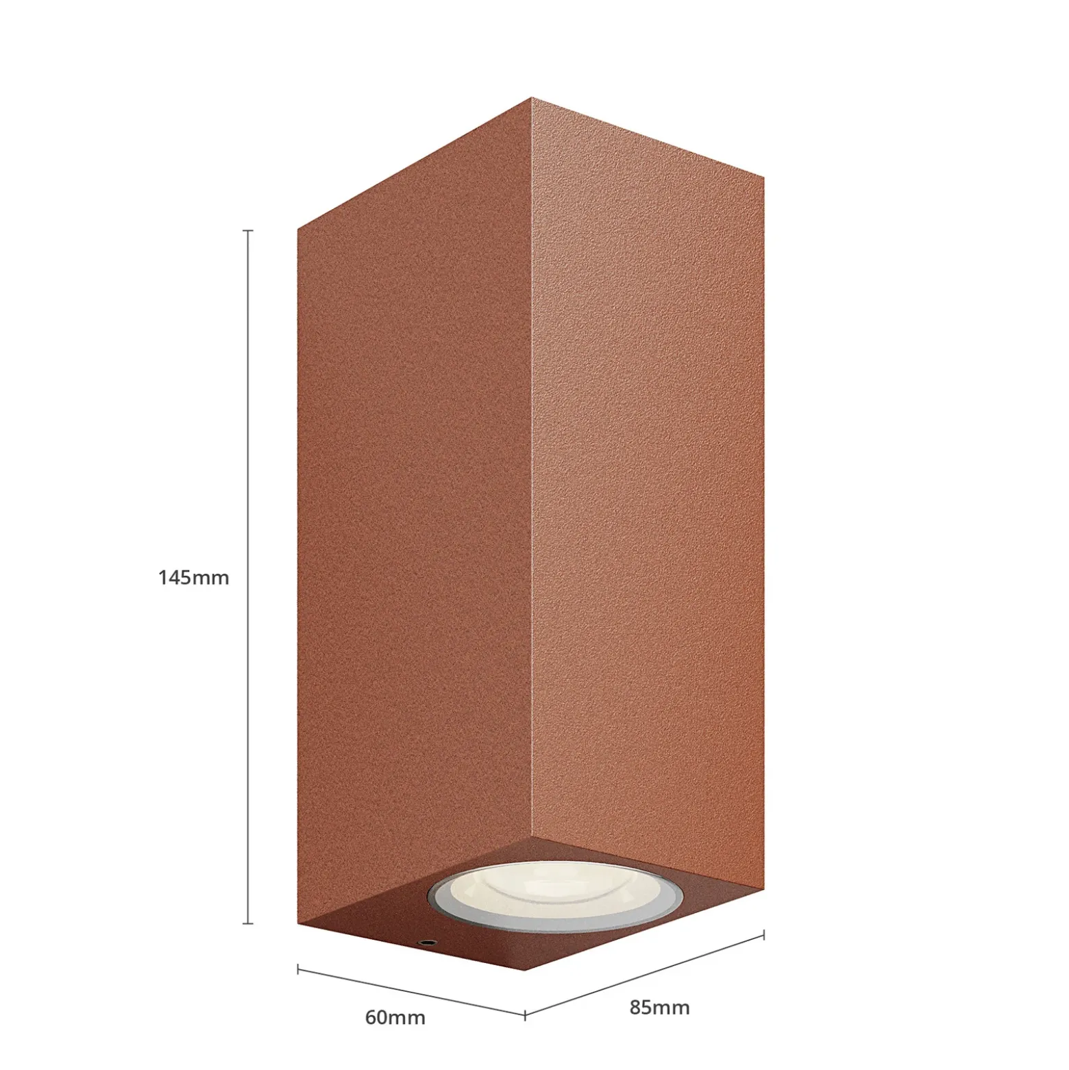 Aplique de exterior LED Tavi, marrón óxido, aluminio, arriba/abajo