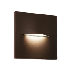 Aplique de exterior LED Vita, marrón óxido, 14 x 14 cm