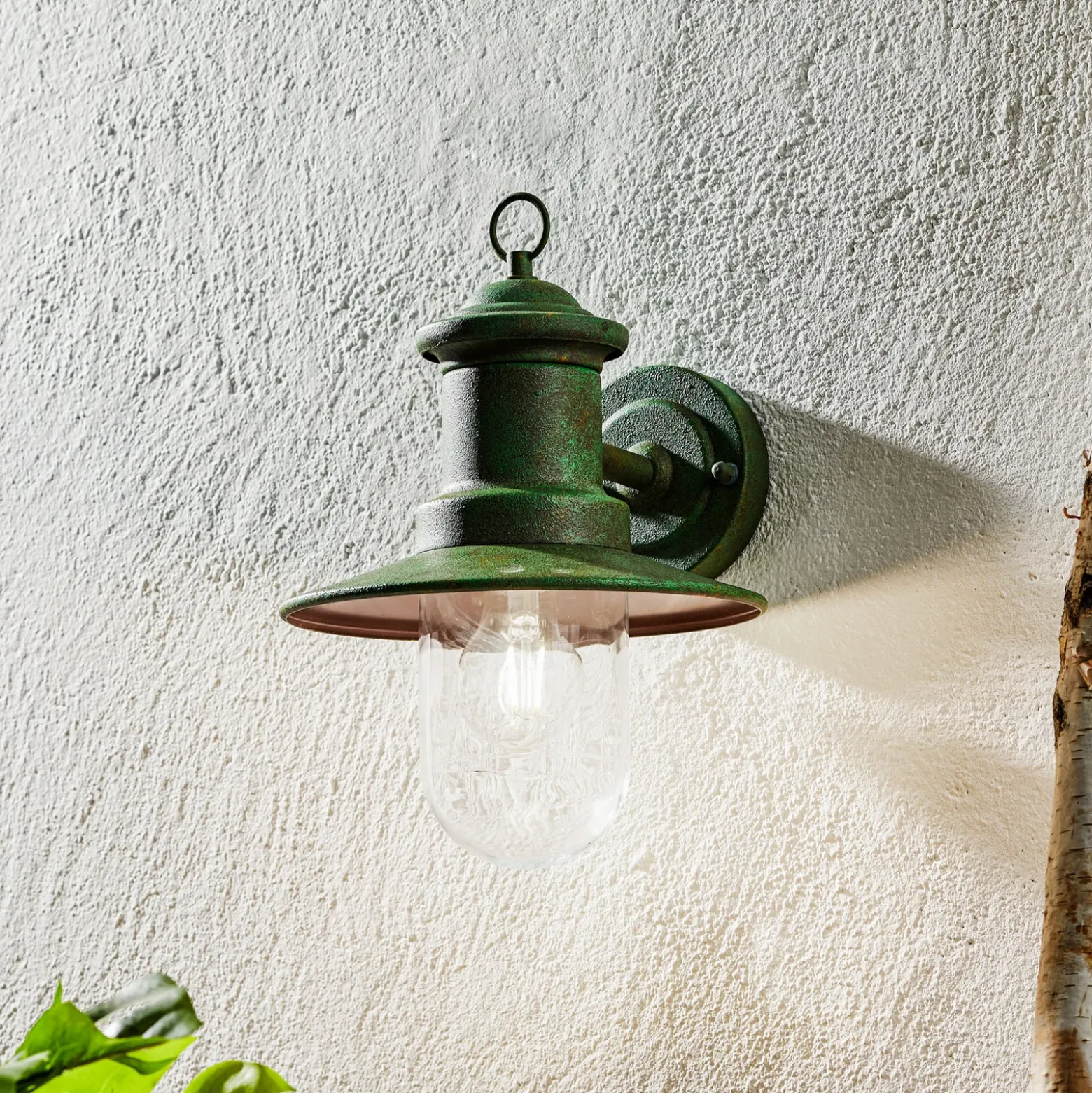 Aplique de exterior Leonie verde vintage
