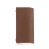 Aplique de exterior Lindby Aluvo, óxido, 16 cm, IP65, estriado