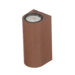 Aplique de exterior Lindby Aluvo, óxido, 16 cm, IP65, estriado