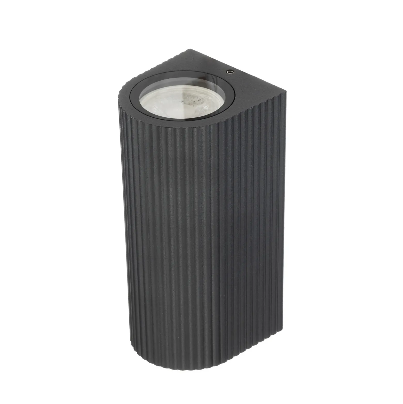 Aplique de exterior Lindby Aluvo, antracita, 16 cm, IP65 Riffel