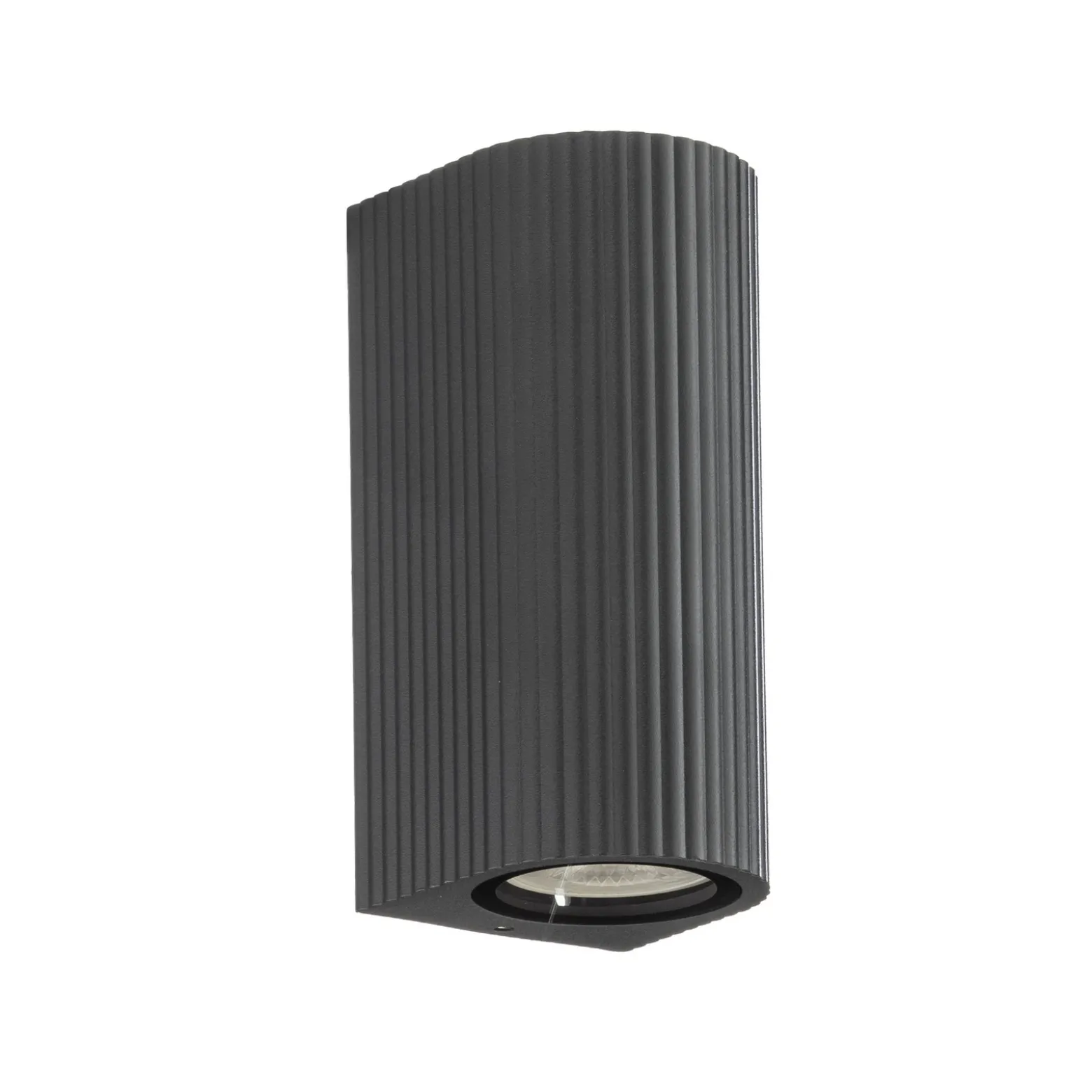 Aplique de exterior Lindby Aluvo, antracita, 16 cm, IP65 Riffel
