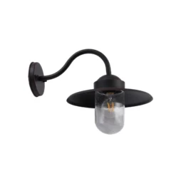 Aplique de exterior Lindby Bilma, color óxido, cristal, 29 cm