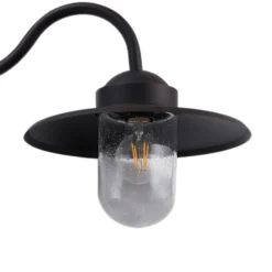 Aplique de exterior Lindby Bilma, color óxido, cristal, 29 cm