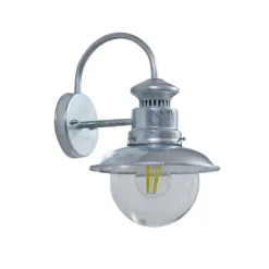 Aplique de exterior Lindby Celinor, plateada, acero, E27