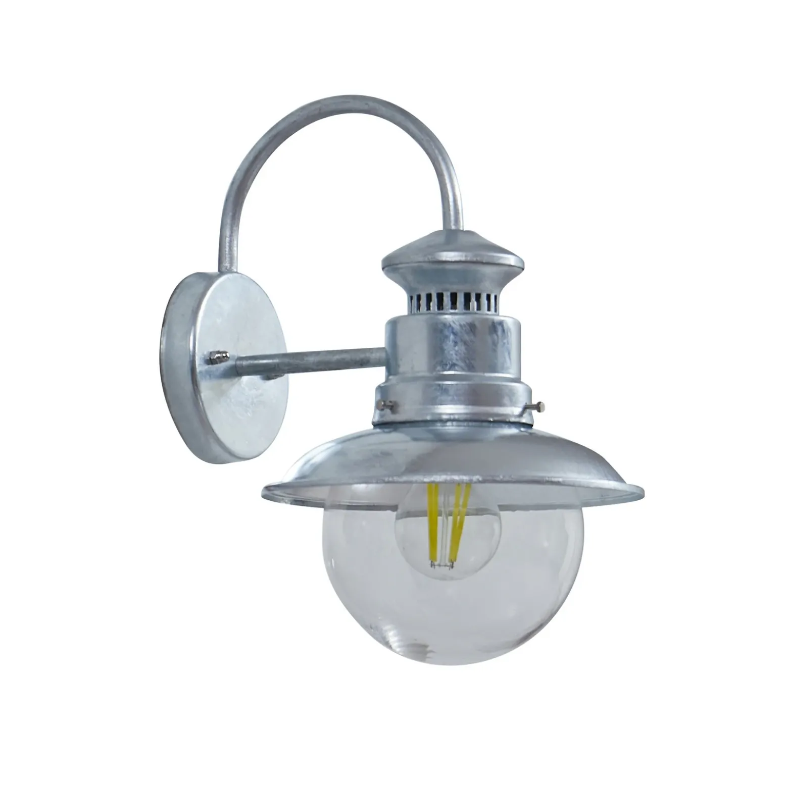 Aplique de exterior Lindby Celinor, plateada, acero, E27