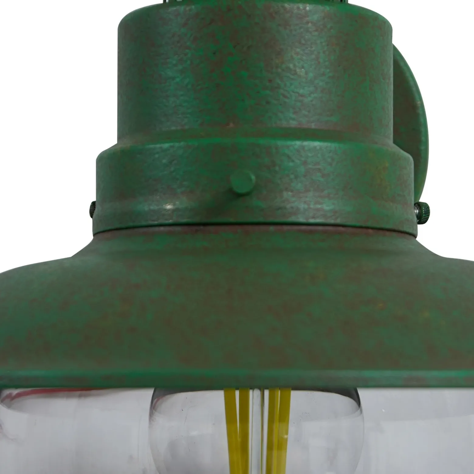 Aplique de exterior Lindby Celinor, verde, acero, Ø 15 cm
