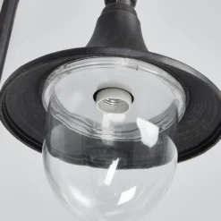 Aplique de exterior Lindby Daphne, negro antiguo, metal, E27