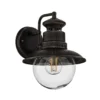Aplique de exterior Lindby Eddie, color óxido, metal, IP44, E27