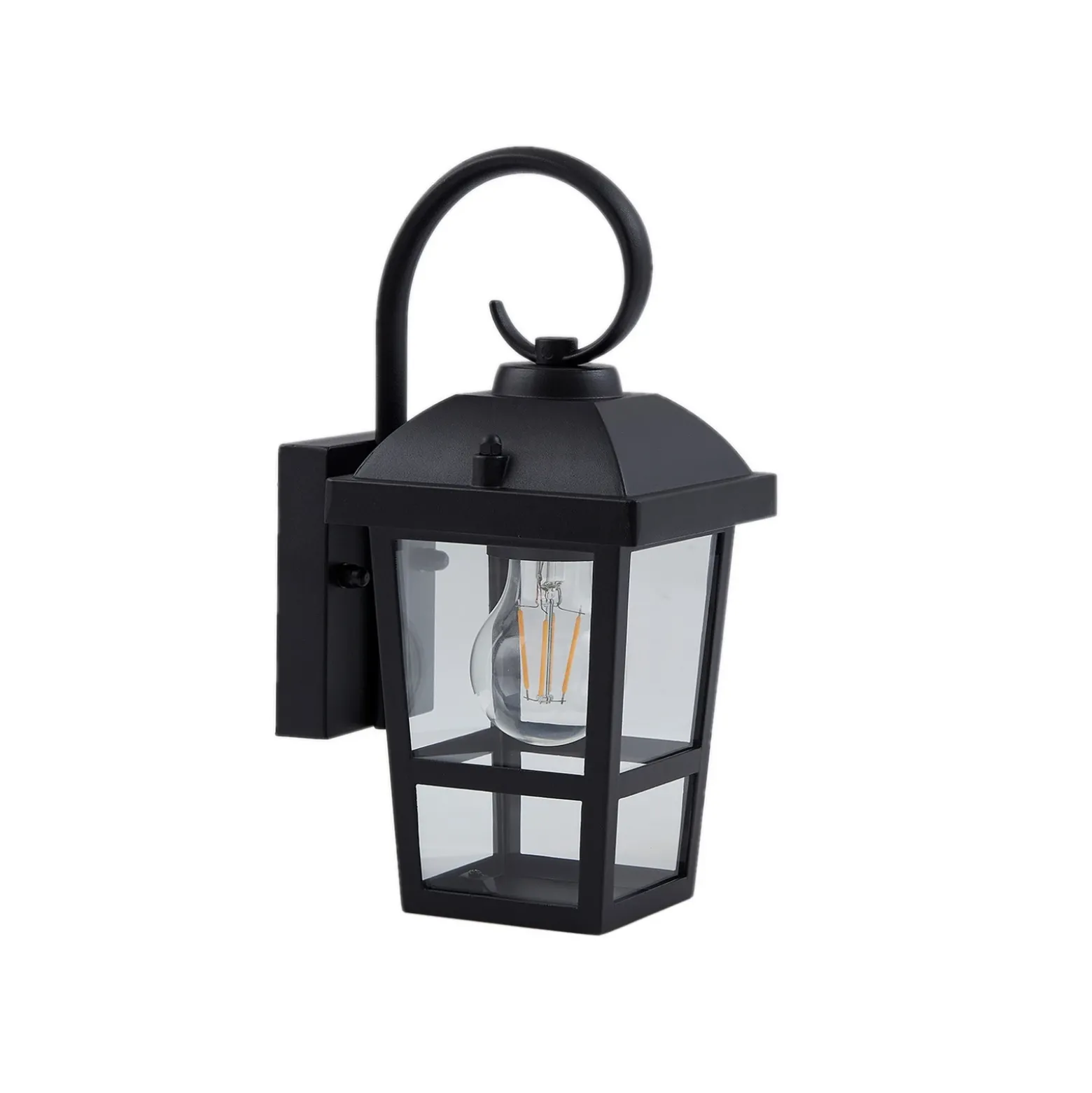 Aplique de exterior Lindby Eloane, negra, acero inoxidable, 29 cm