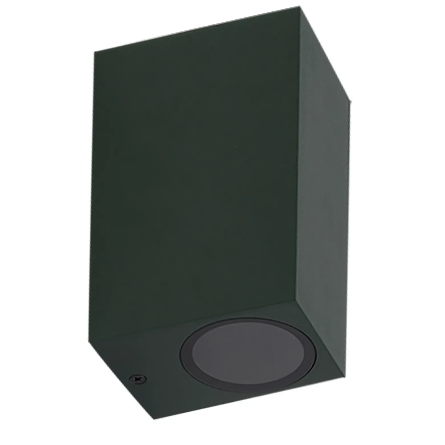 Aplique de exterior Lindby Fijona, verde oscuro, aluminio, altura 15 cm