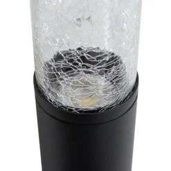 Aplique de exterior Lindby Gavros, negro, aluminio, sensor