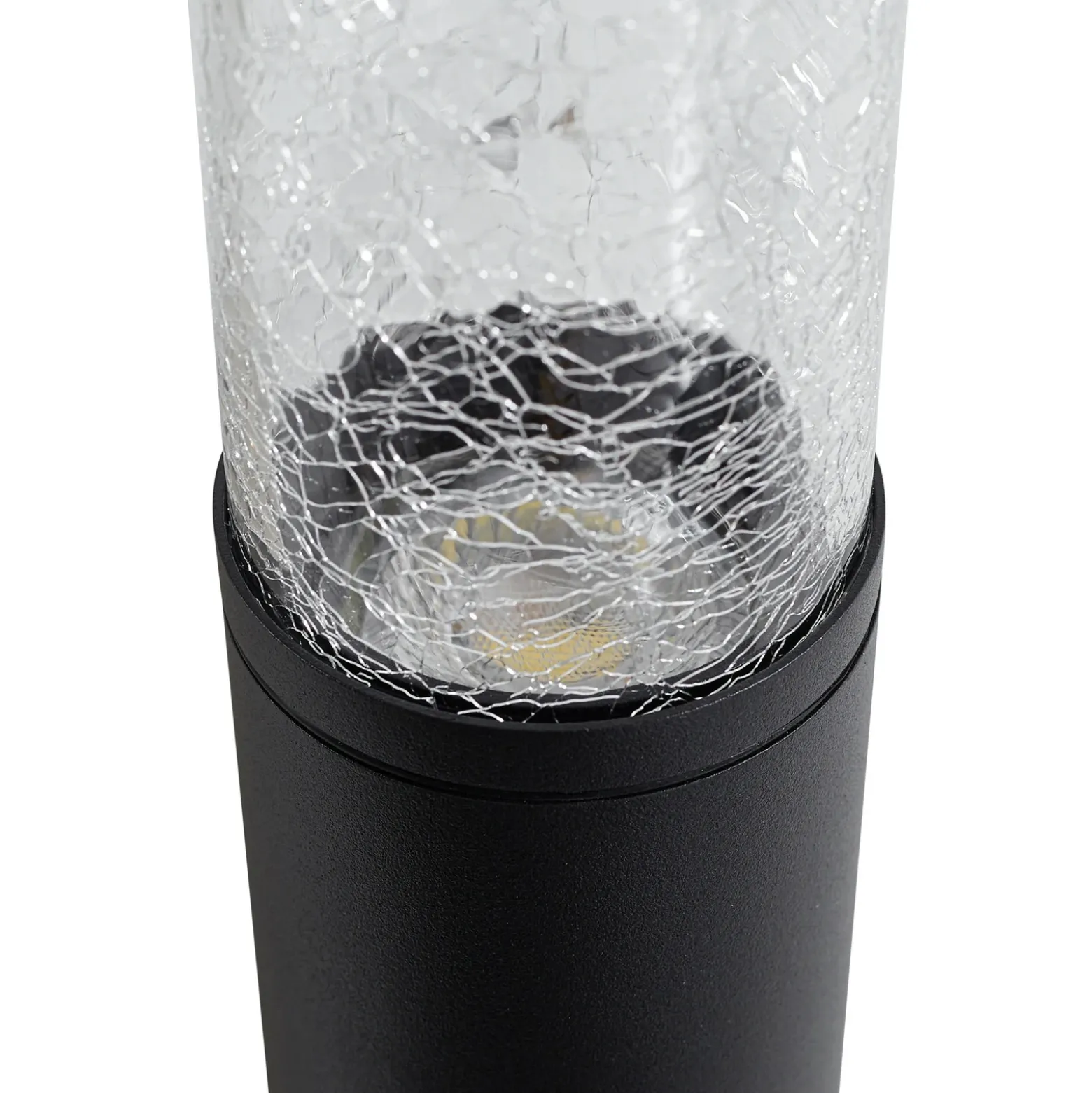 Aplique de exterior Lindby Gavros, 45 cm, negro, aluminio