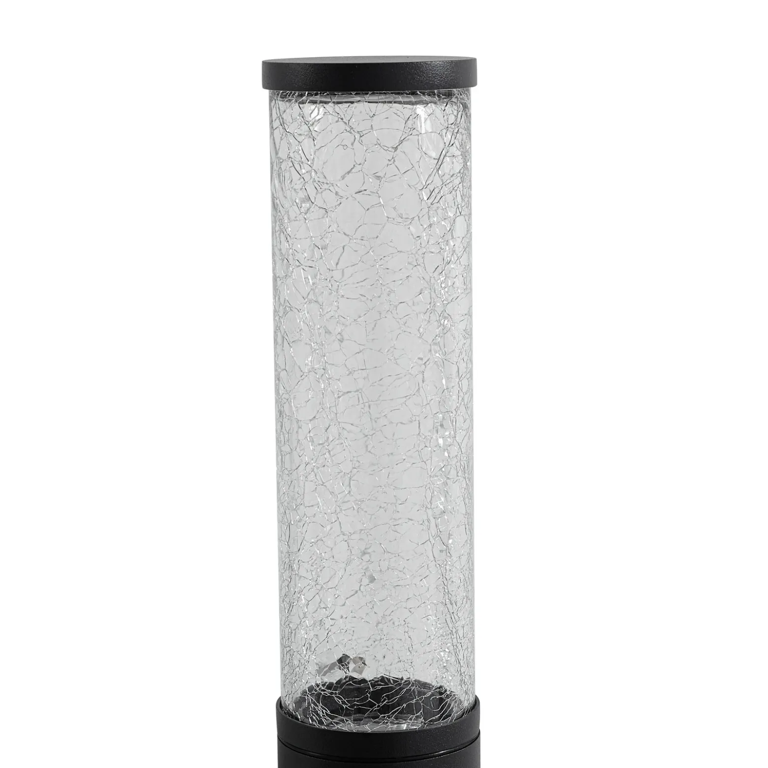 Aplique de exterior Lindby Gavros, 45 cm, negro, aluminio