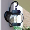 Aplique de exterior Lindby Gerlo, marrón óxido, metal, 26 cm, E27