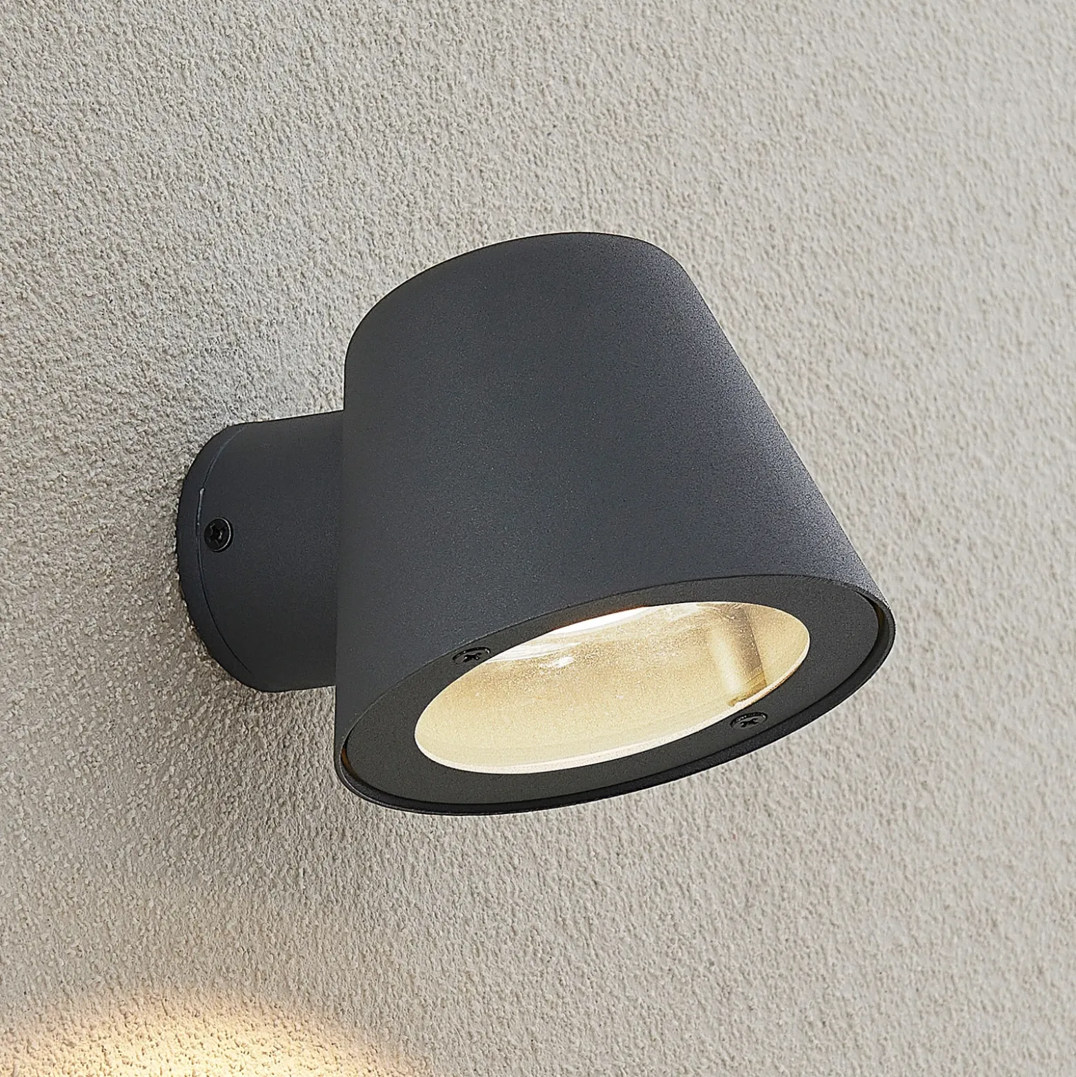Aplique de exterior Lindby Ileyna, antracita, metal, 15 cm