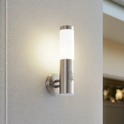 Aplique de exterior Lindby Kristof, con detector de movimiento, 37 cm, E27