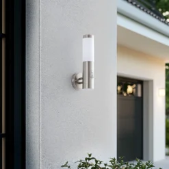 Aplique de exterior Lindby Kristof, con detector de movimiento, 37 cm, E27