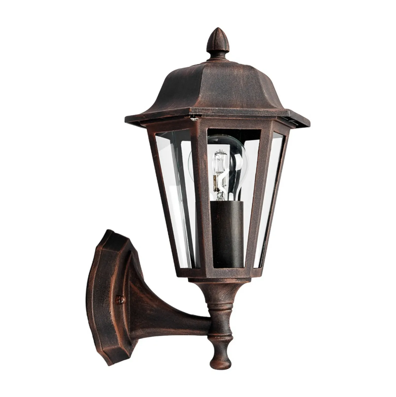 Aplique de exterior Lindby Lamina, portalámpara superior, farol, E27