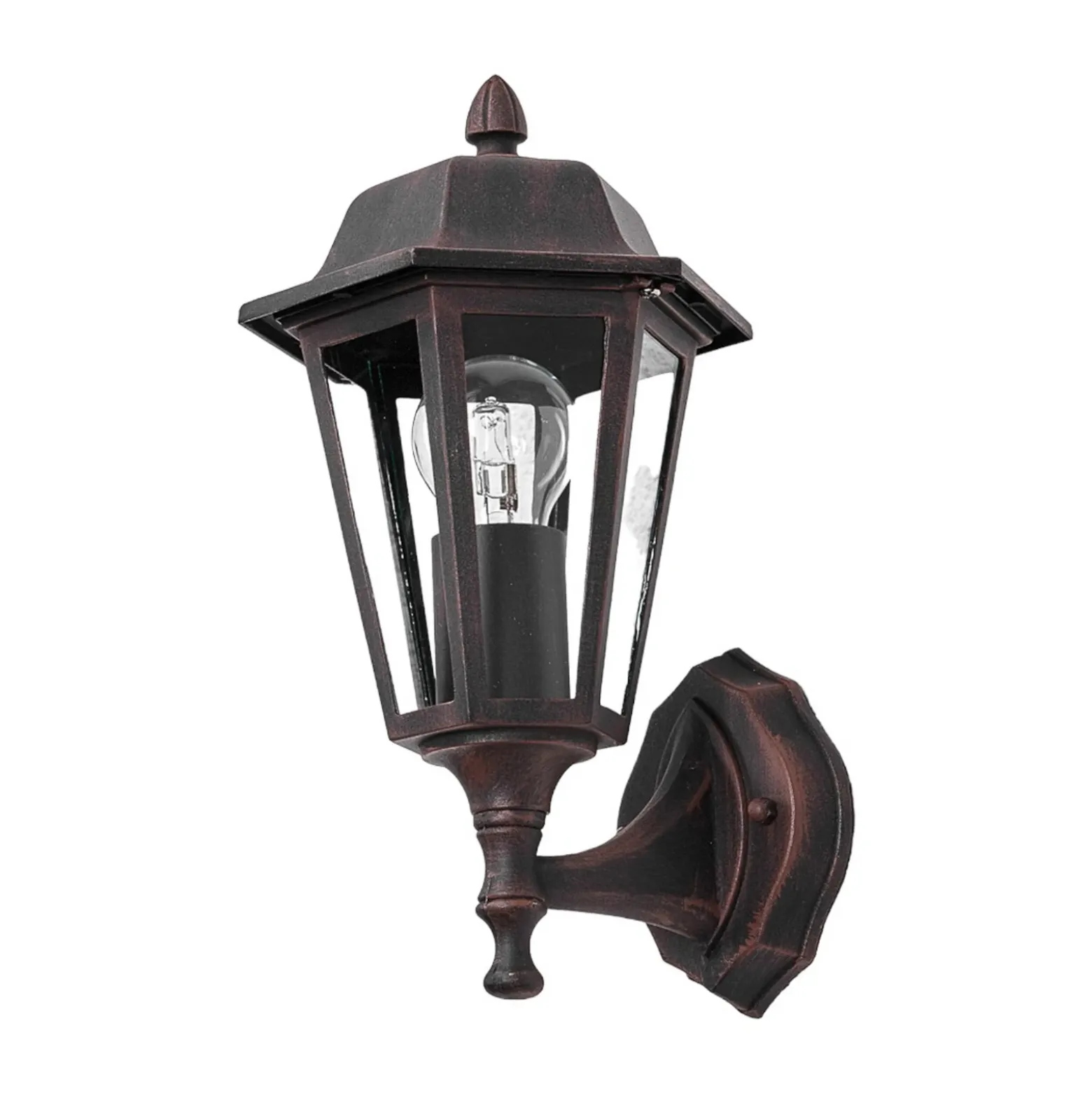 Aplique de exterior Lindby Lamina, portalámpara superior, farol, E27