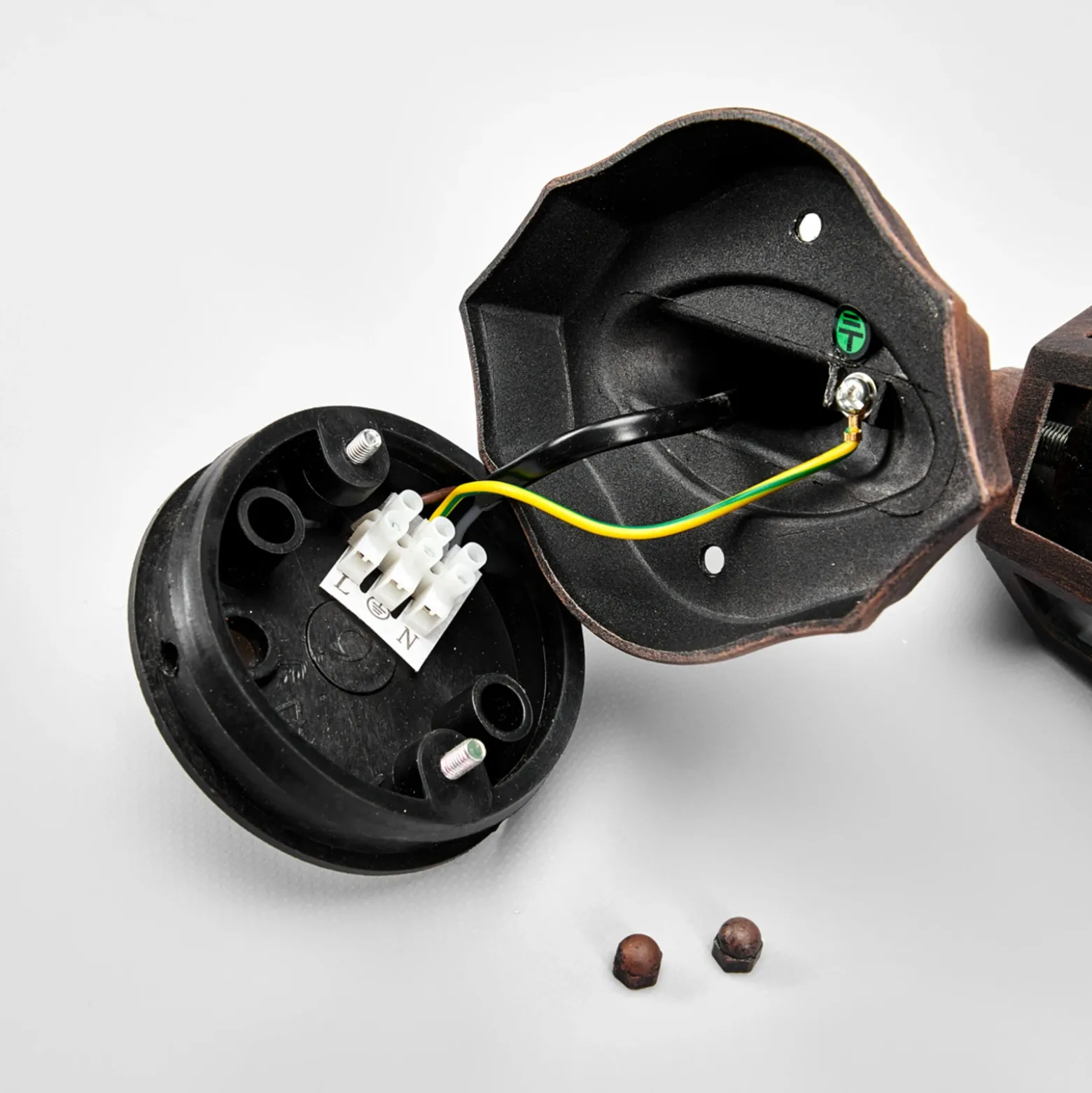 Aplique de exterior Lindby Lamina, portalámpara superior, farol, E27