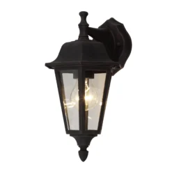 Aplique de exterior Lindby Lamina, portalámpara inferior, farol, E27