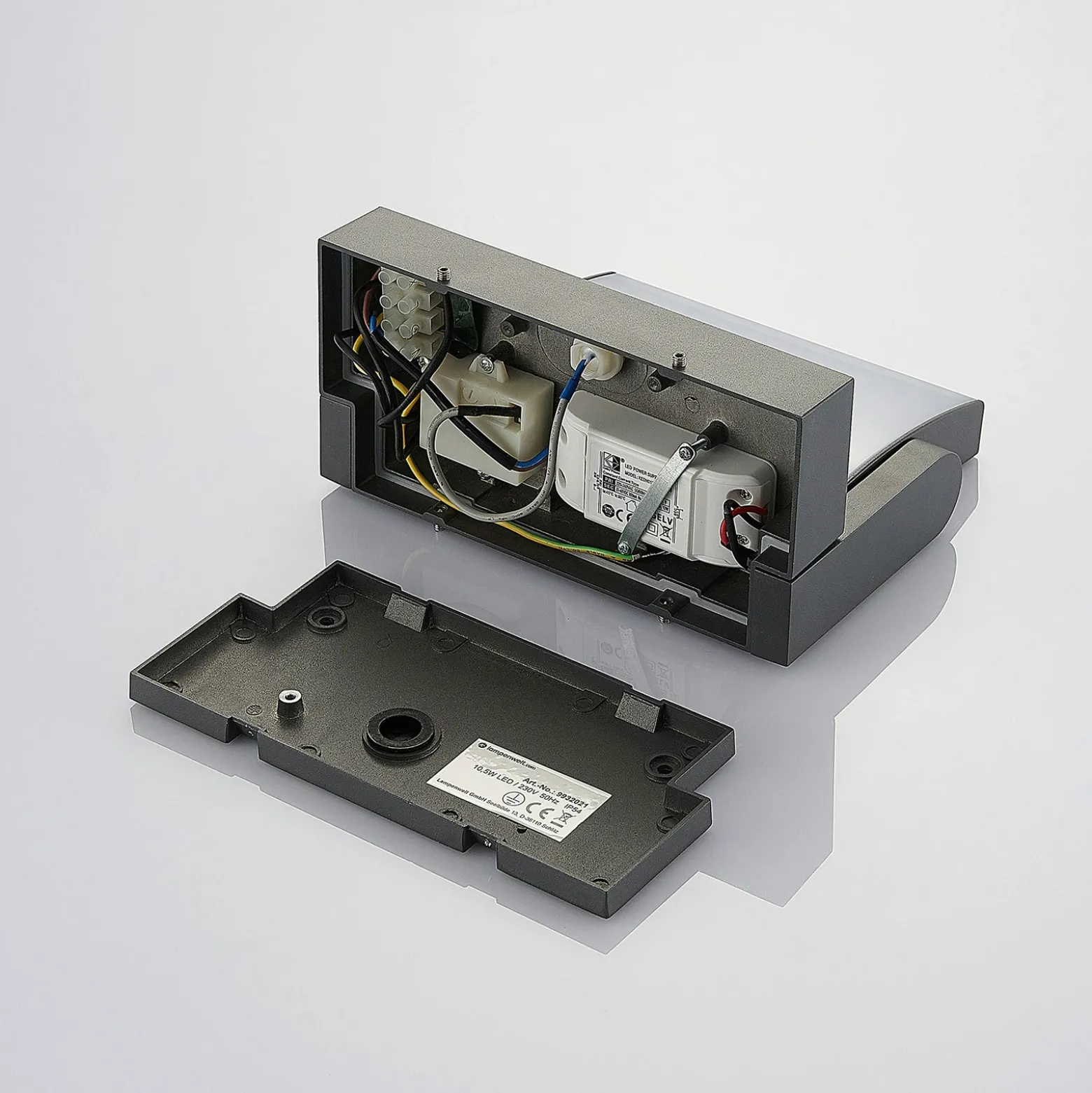 Aplique de exterior Lindby LED Sherin, set de 2, orientable, sensor