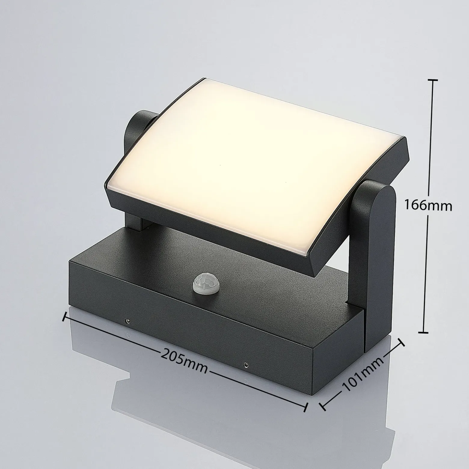 Aplique de exterior Lindby LED Sherin, set de 2, orientable, sensor