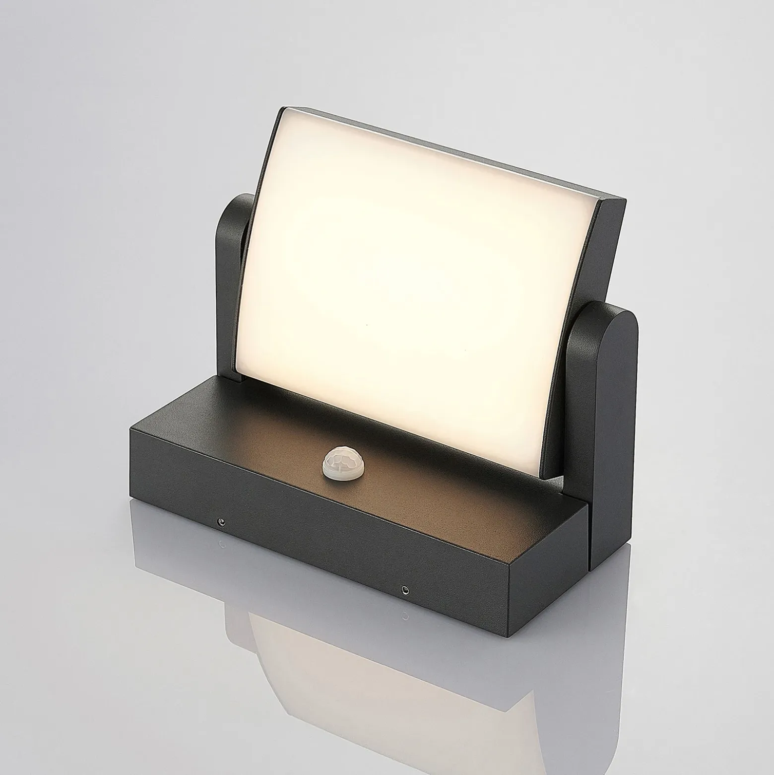 Aplique de exterior Lindby LED Sherin, set de 2, orientable, sensor