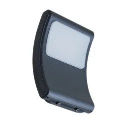 Aplique de exterior Lindby LED Radane, gris oscuro, angular, IP54