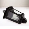 Aplique de exterior Lindby Lieva, altura 44 cm, negro, cristal