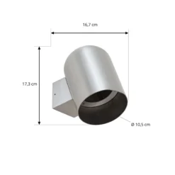 Aplique de exterior Lindby Lupil, aluminio, metal, GU10, IP44