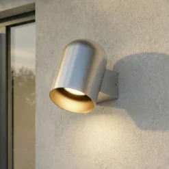 Aplique de exterior Lindby Lupil, aluminio, metal, GU10, IP44