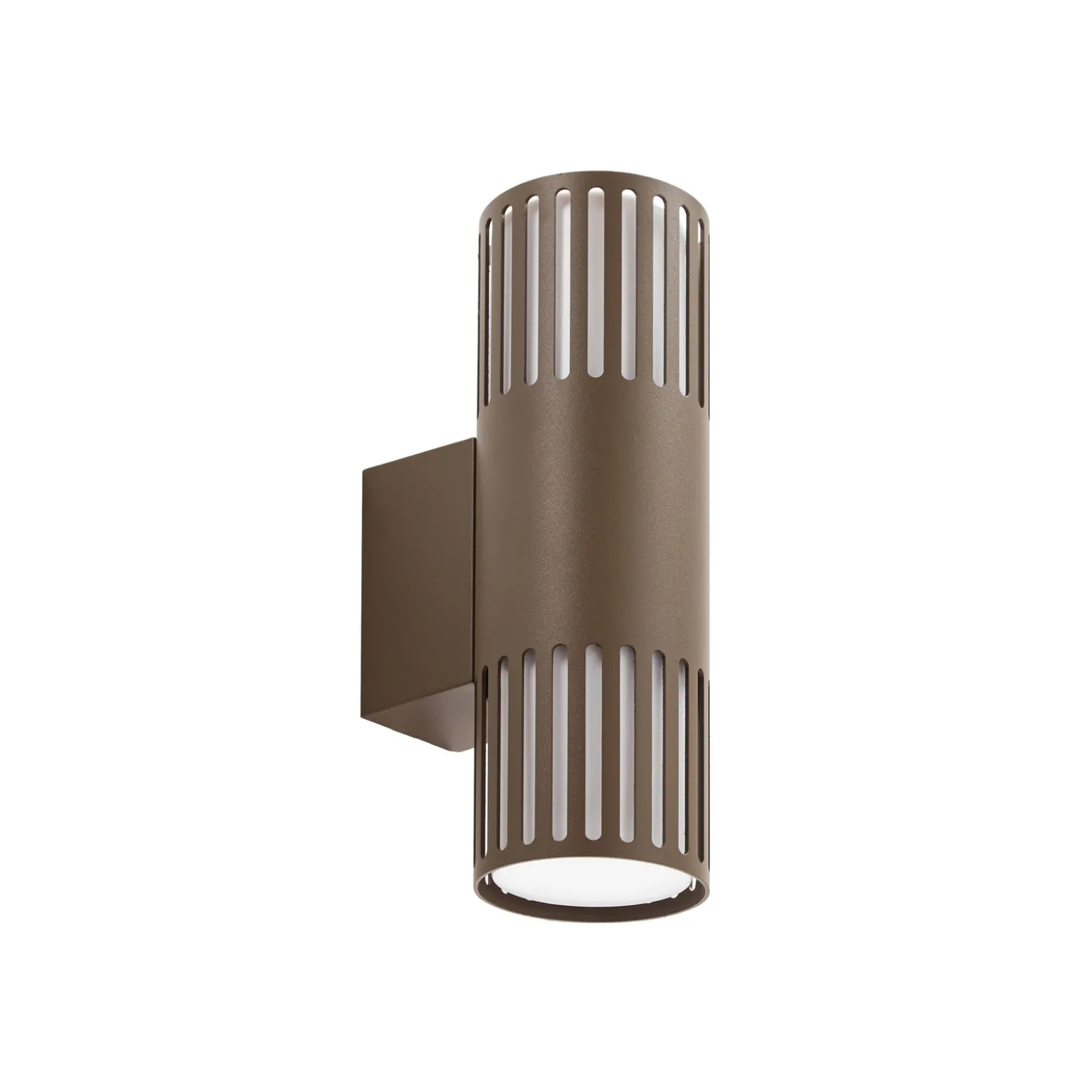 Aplique de exterior Lindby Lurinda, 2 luces, marrón, Ø10 cm, IP44
