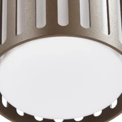Aplique de exterior Lindby Lurinda, 2 luces, marrón, Ø10 cm, IP44