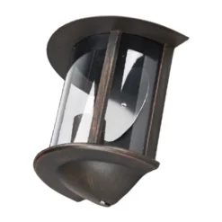 Aplique de exterior Lindby Maelis, marrón óxido, metal, 27 cm, E27