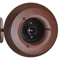 Aplique de exterior Lindby Meliora, marrón óxido, hierro, IP44, E27