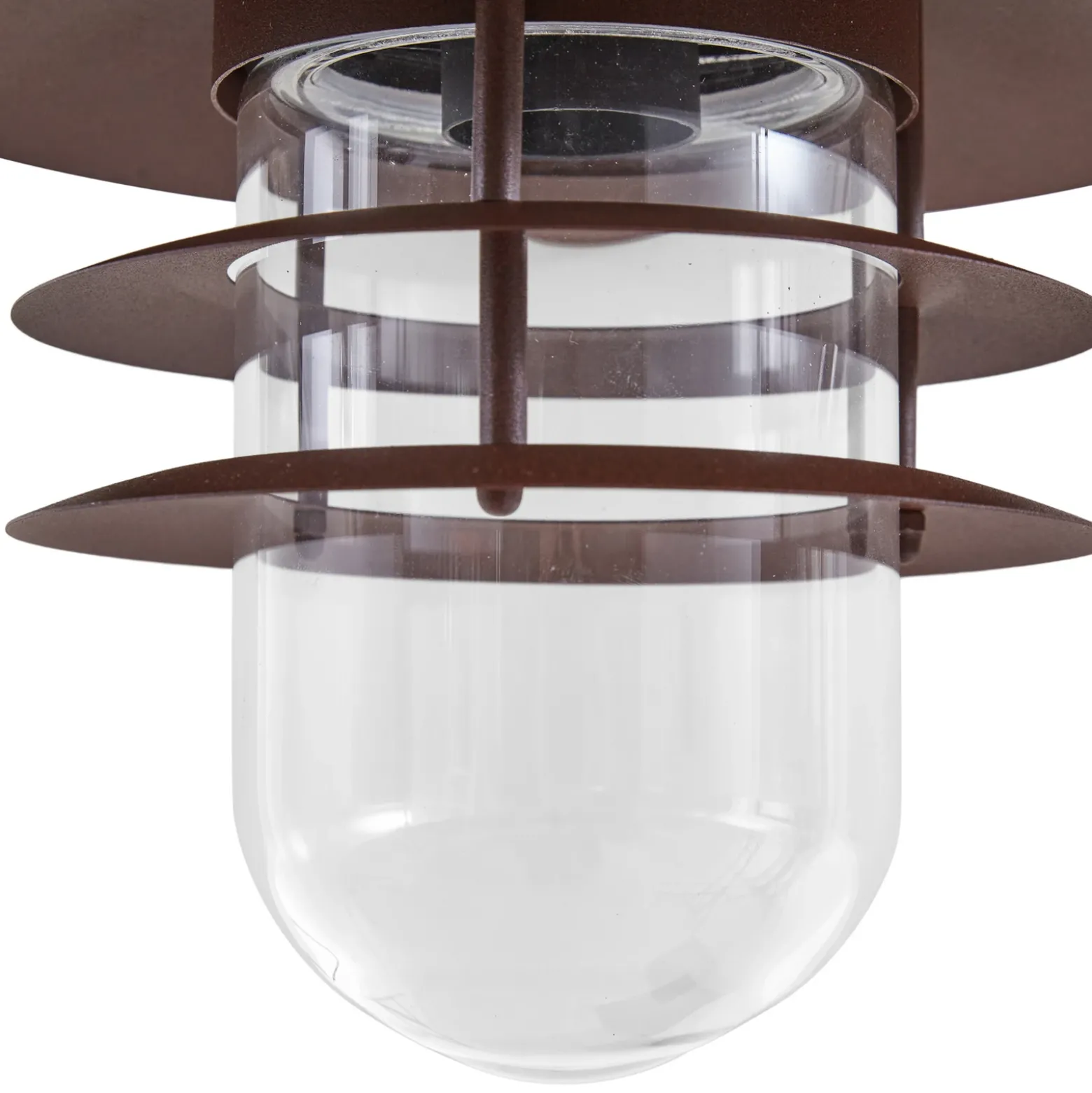 Aplique de exterior Lindby Meliora, marrón óxido, hierro, IP44, E27