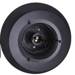Aplique de exterior Lindby Meliora, negra, hierro, IP44, E27