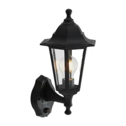 Aplique de exterior Lindby Nane, con sensor, farol, resistente al agua salada