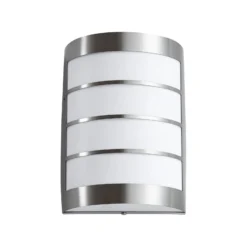Aplique de exterior Lindby Noyan, 22 cm, acero inoxidable, IP44, E27